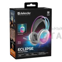 Гарнитура игровая DEFENDER Eclipse, RGB, провод 2 м, белый (1/16) Гарнитура игровая DEFENDER Eclipse, RGB, провод 2 м, белый (1/16)
