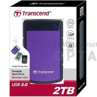 Жесткий диск HDD Transcend  2 TB  H3 фиолетовый, 2.5", USB 3.0 Жесткий диск HDD Transcend  2 TB  H3 фиолетовый, 2.5", USB 3.0